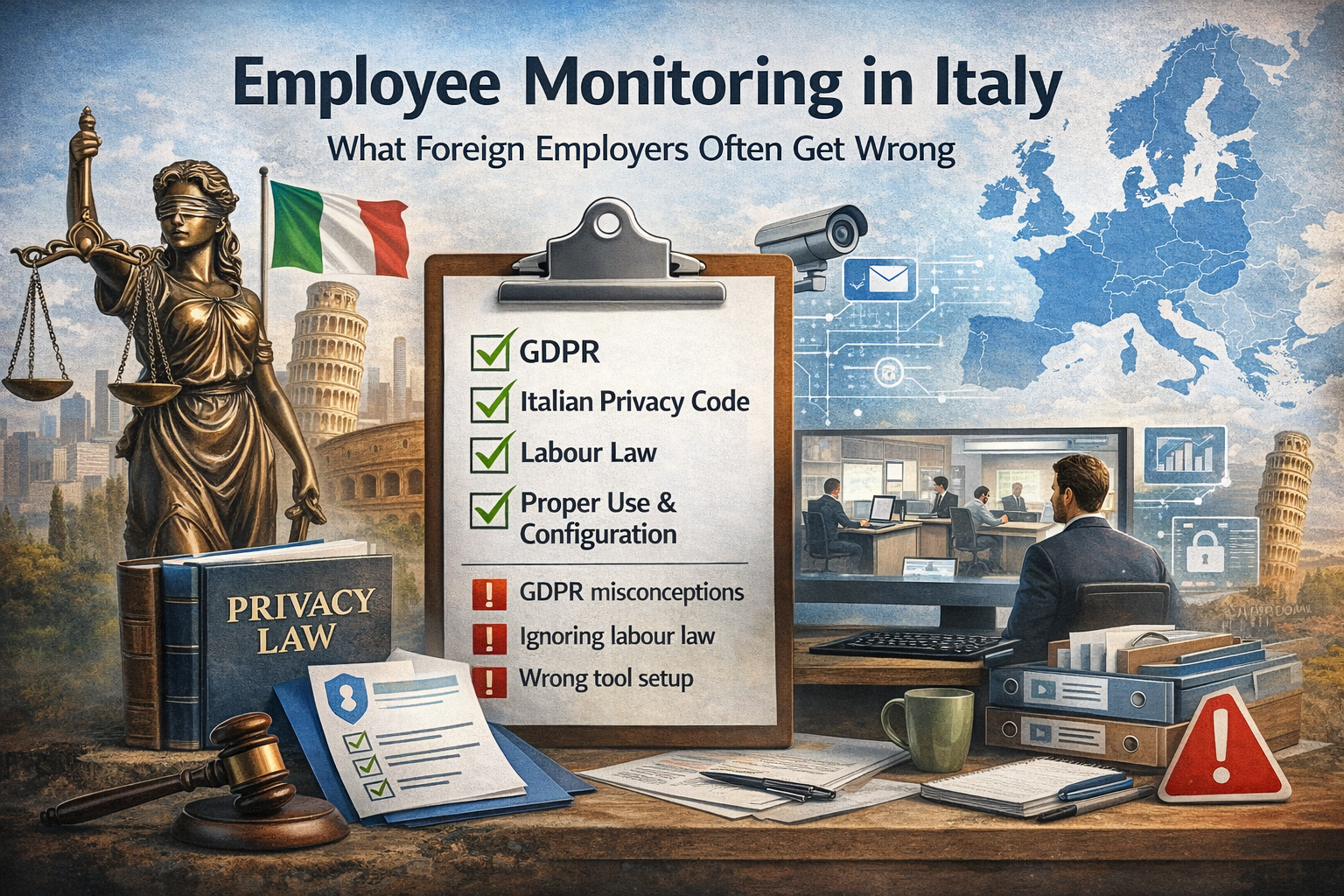Employee Monitoring in Italy: what foreign employers often get wrong